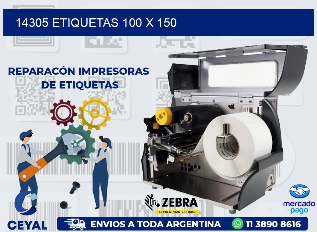14305 ETIQUETAS 100 X 150