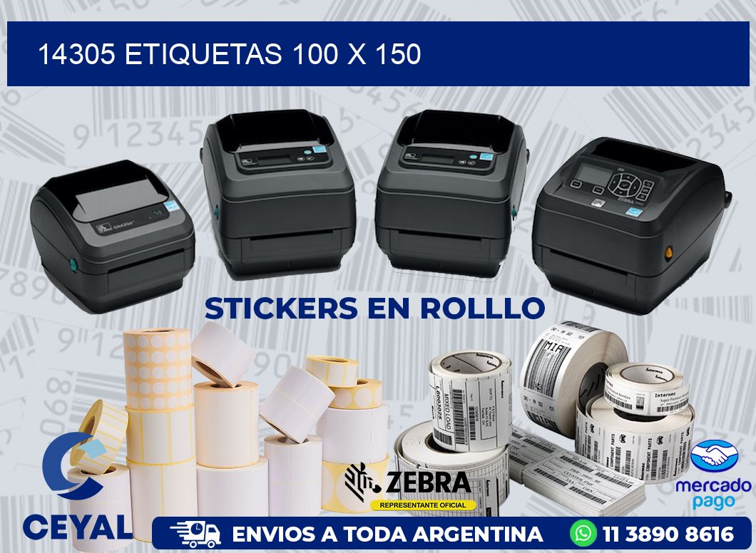 14305 ETIQUETAS 100 X 150