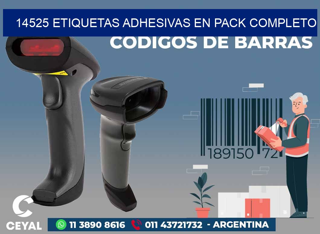14525 ETIQUETAS ADHESIVAS EN PACK COMPLETO