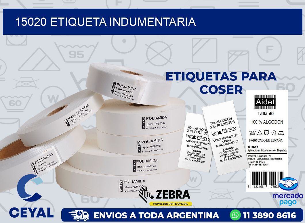 15020 ETIQUETA INDUMENTARIA