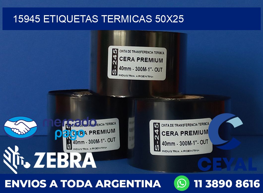 15945 ETIQUETAS TERMICAS 50X25