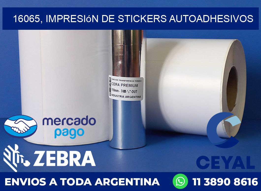 16065, impresión de stickers autoadhesivos