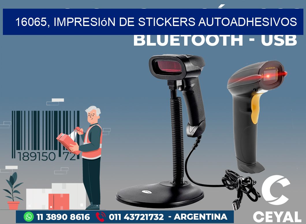 16065, impresión de stickers autoadhesivos