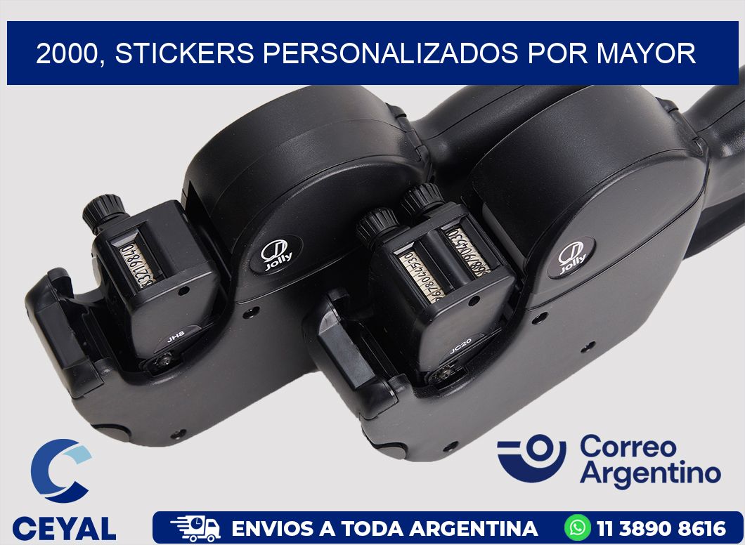 2000, stickers personalizados por mayor