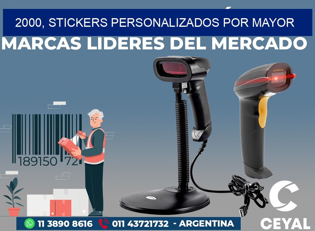 2000, stickers personalizados por mayor