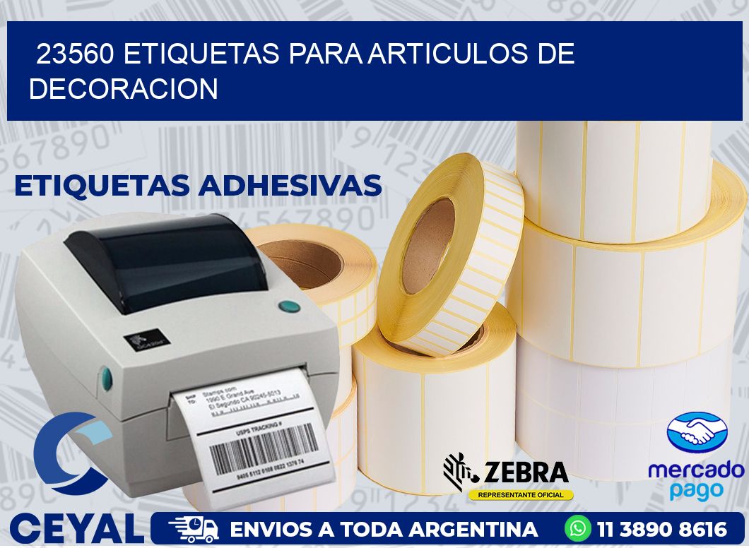23560 ETIQUETAS PARA ARTICULOS DE DECORACION