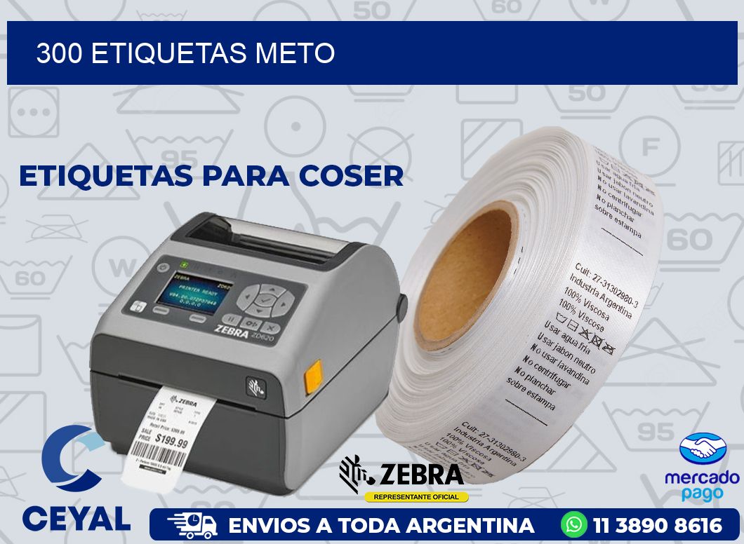 300 ETIQUETAS METO