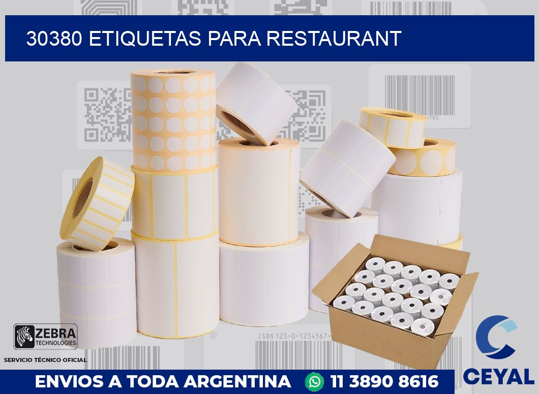 30380 ETIQUETAS PARA RESTAURANT