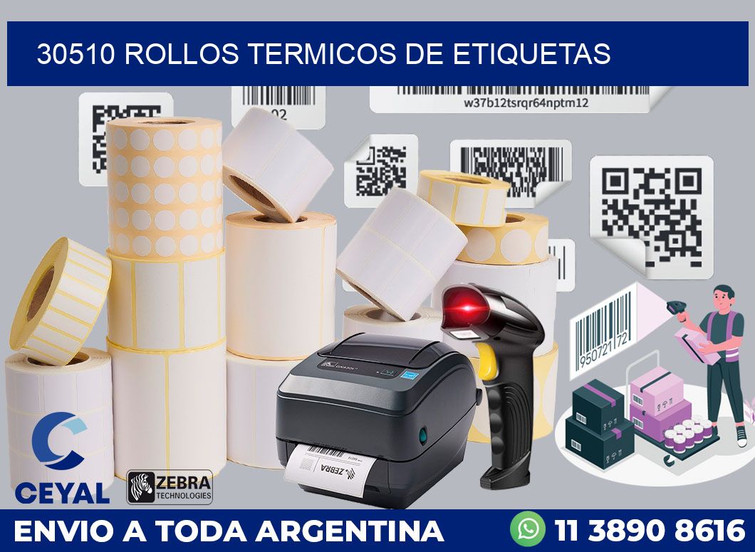 30510 ROLLOS TERMICOS DE ETIQUETAS