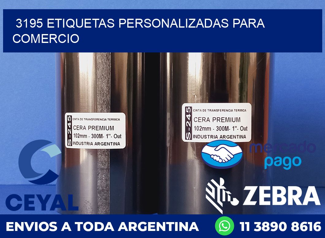 3195 ETIQUETAS PERSONALIZADAS PARA COMERCIO