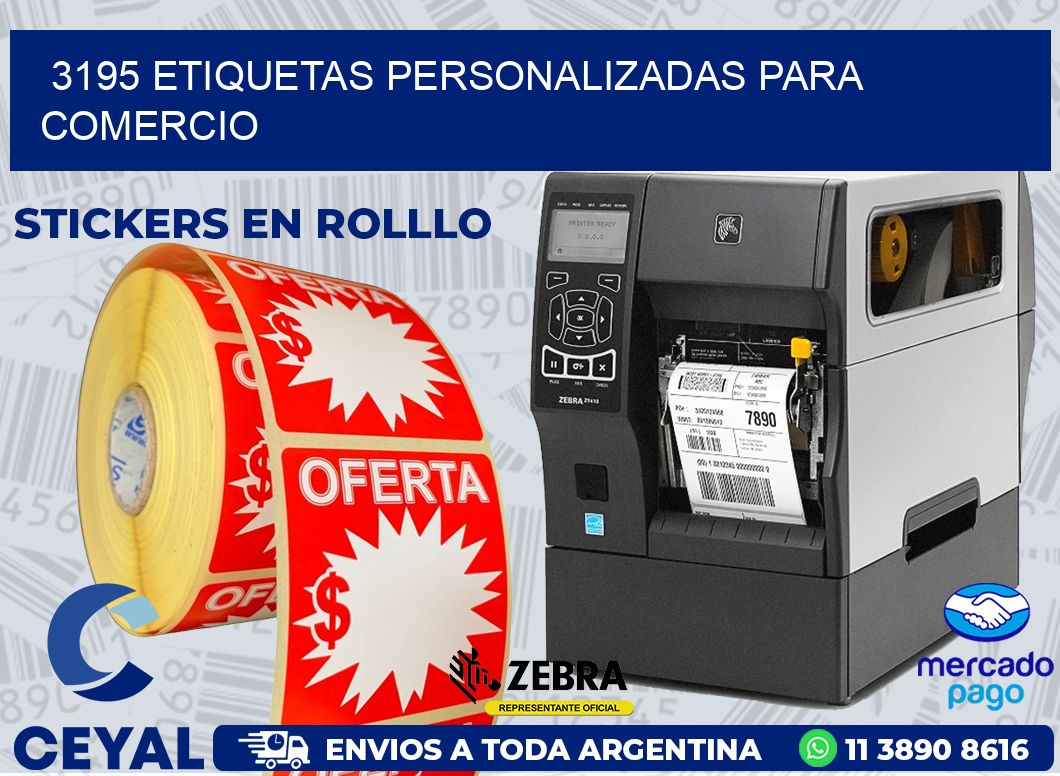 3195 ETIQUETAS PERSONALIZADAS PARA COMERCIO