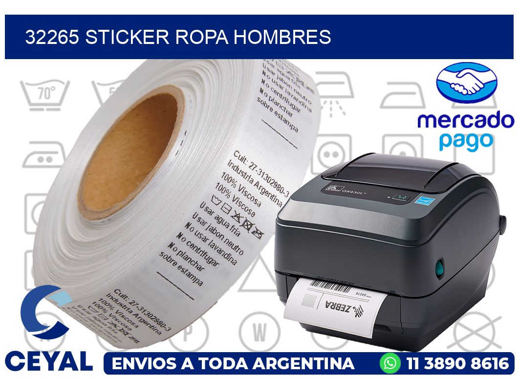 32265 STICKER ROPA HOMBRES