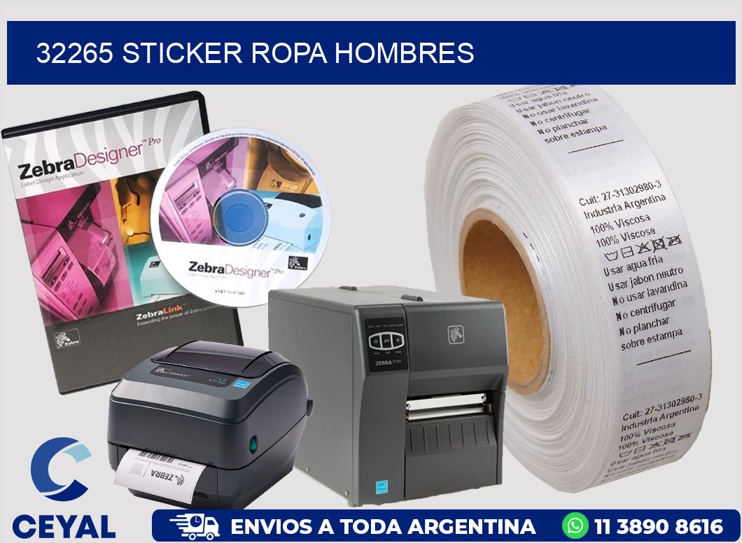 32265 STICKER ROPA HOMBRES