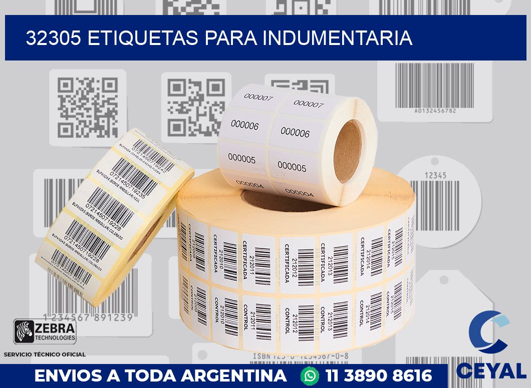 32305 ETIQUETAS PARA INDUMENTARIA
