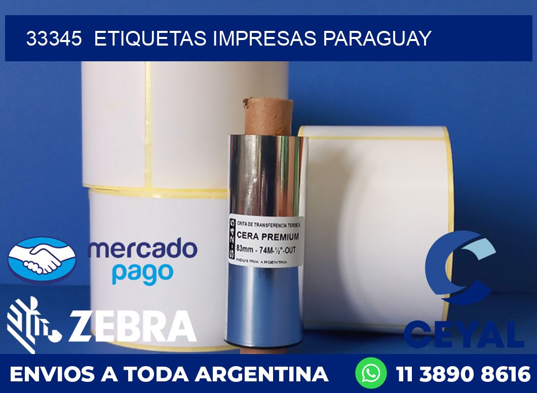 33345  ETIQUETAS IMPRESAS PARAGUAY