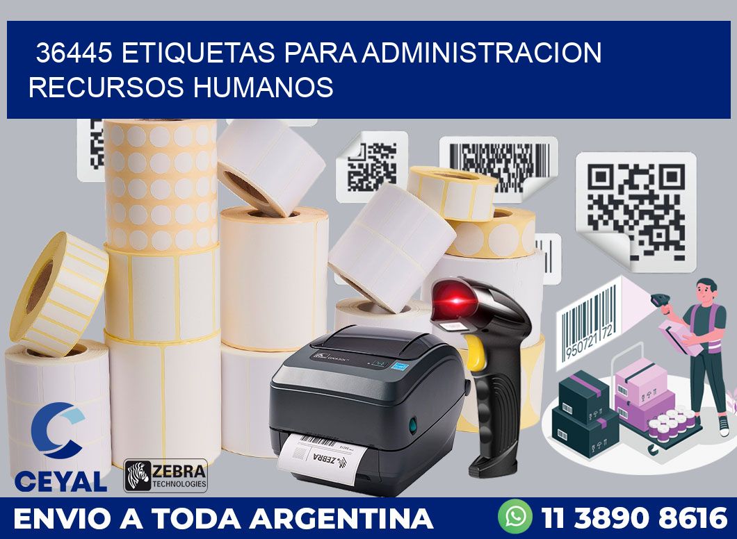 36445 ETIQUETAS PARA ADMINISTRACION RECURSOS HUMANOS