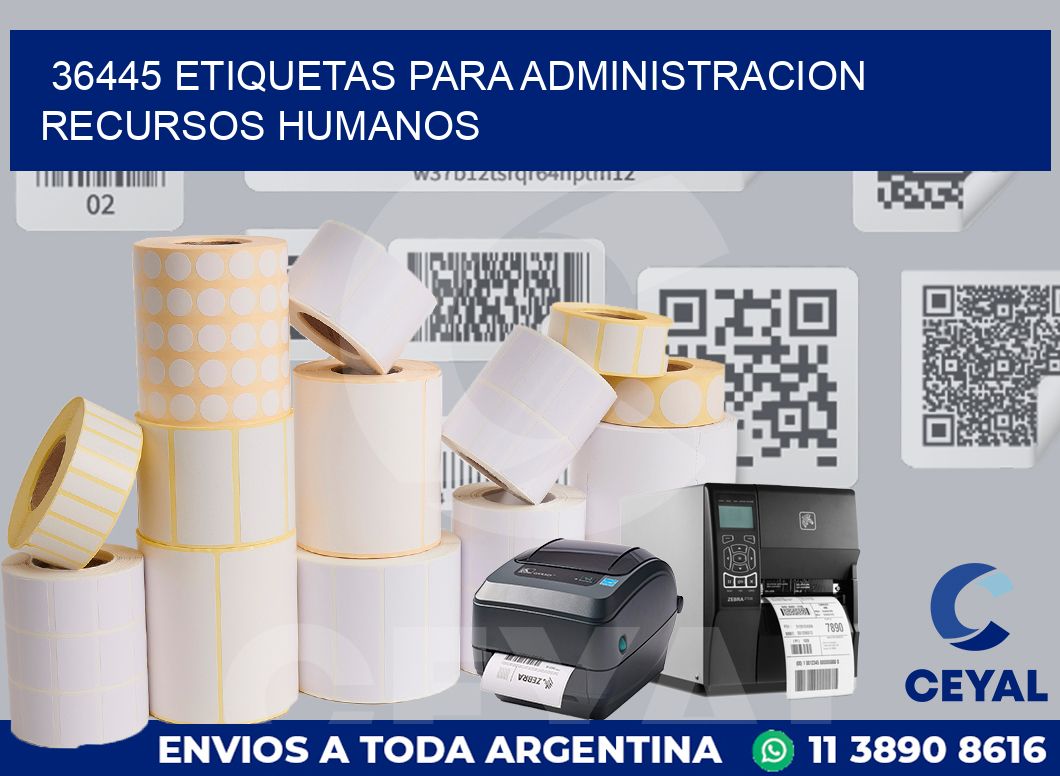 36445 ETIQUETAS PARA ADMINISTRACION RECURSOS HUMANOS