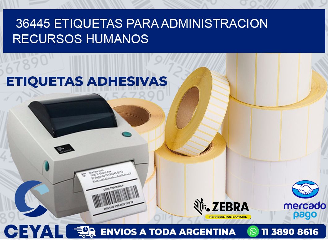 36445 ETIQUETAS PARA ADMINISTRACION RECURSOS HUMANOS