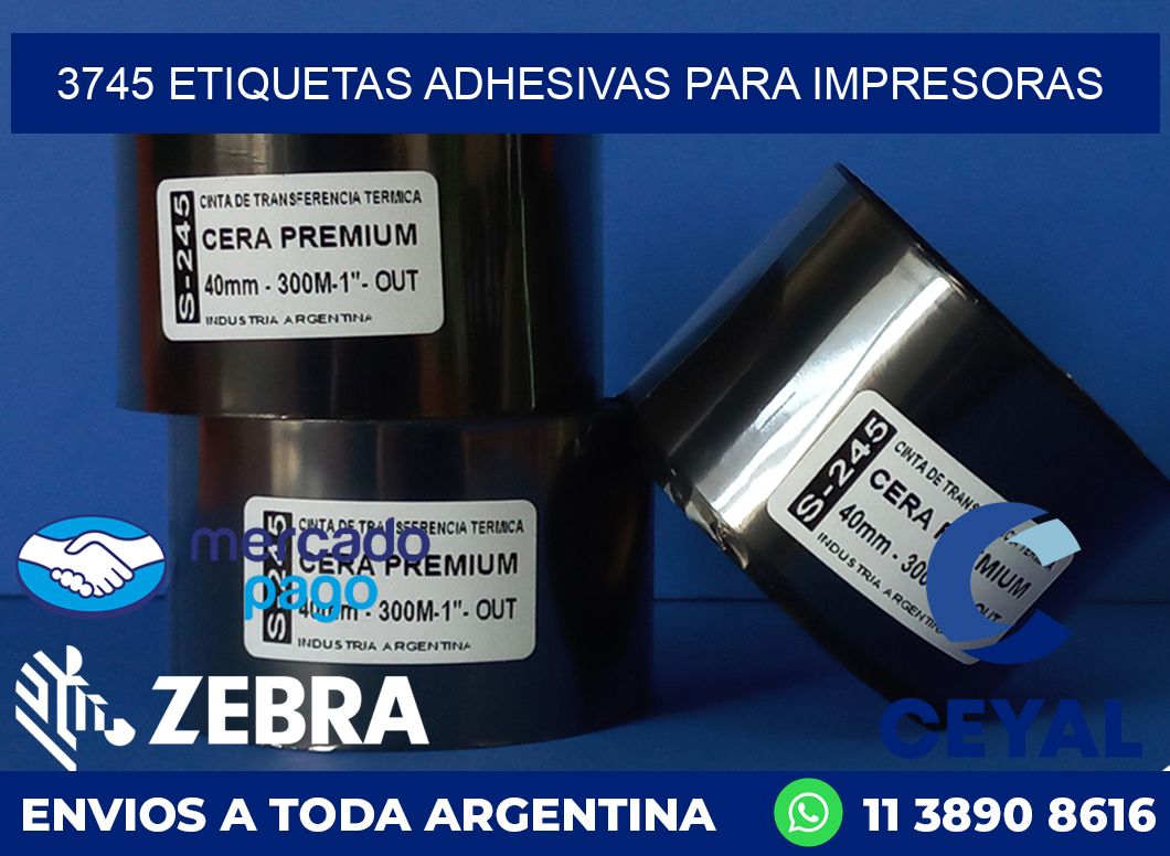 3745 ETIQUETAS ADHESIVAS PARA IMPRESORAS