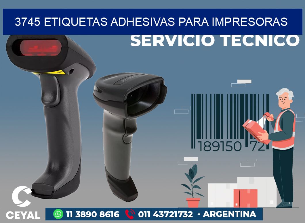 3745 ETIQUETAS ADHESIVAS PARA IMPRESORAS