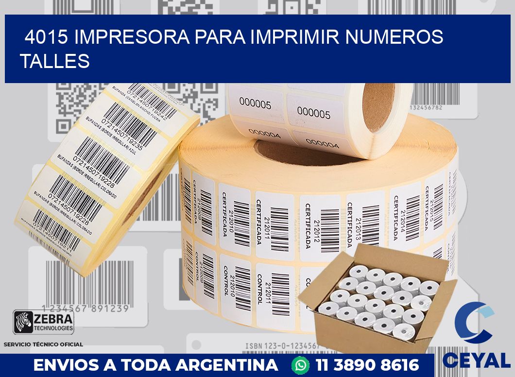 4015 IMPRESORA PARA IMPRIMIR NUMEROS TALLES