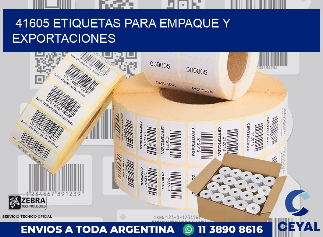 41605 ETIQUETAS PARA EMPAQUE Y EXPORTACIONES