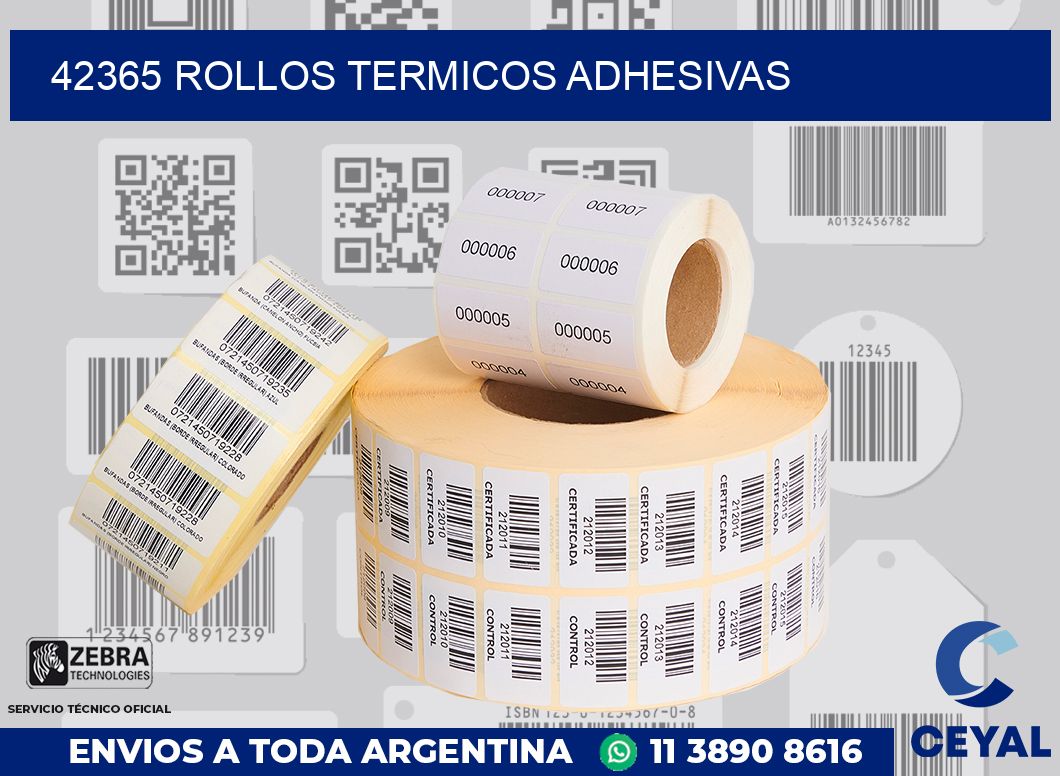 42365 ROLLOS TERMICOS ADHESIVAS