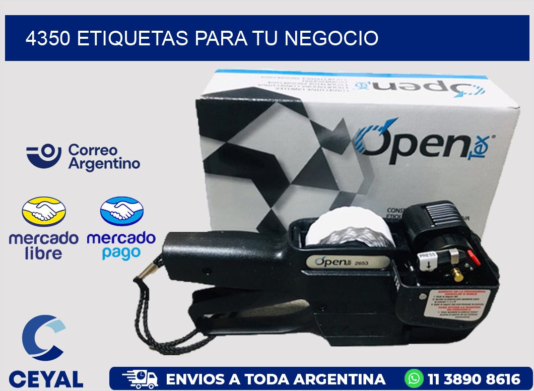 4350 ETIQUETAS PARA TU NEGOCIO