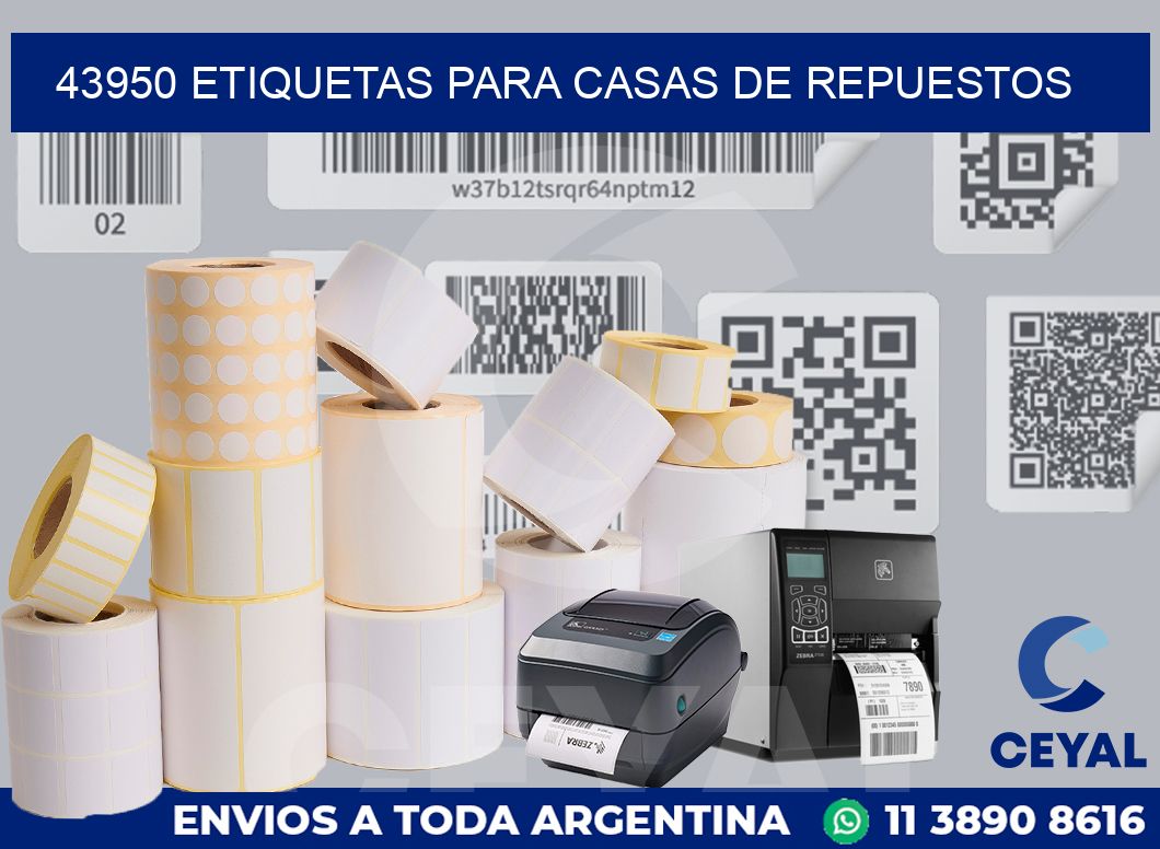 43950 ETIQUETAS PARA CASAS DE REPUESTOS