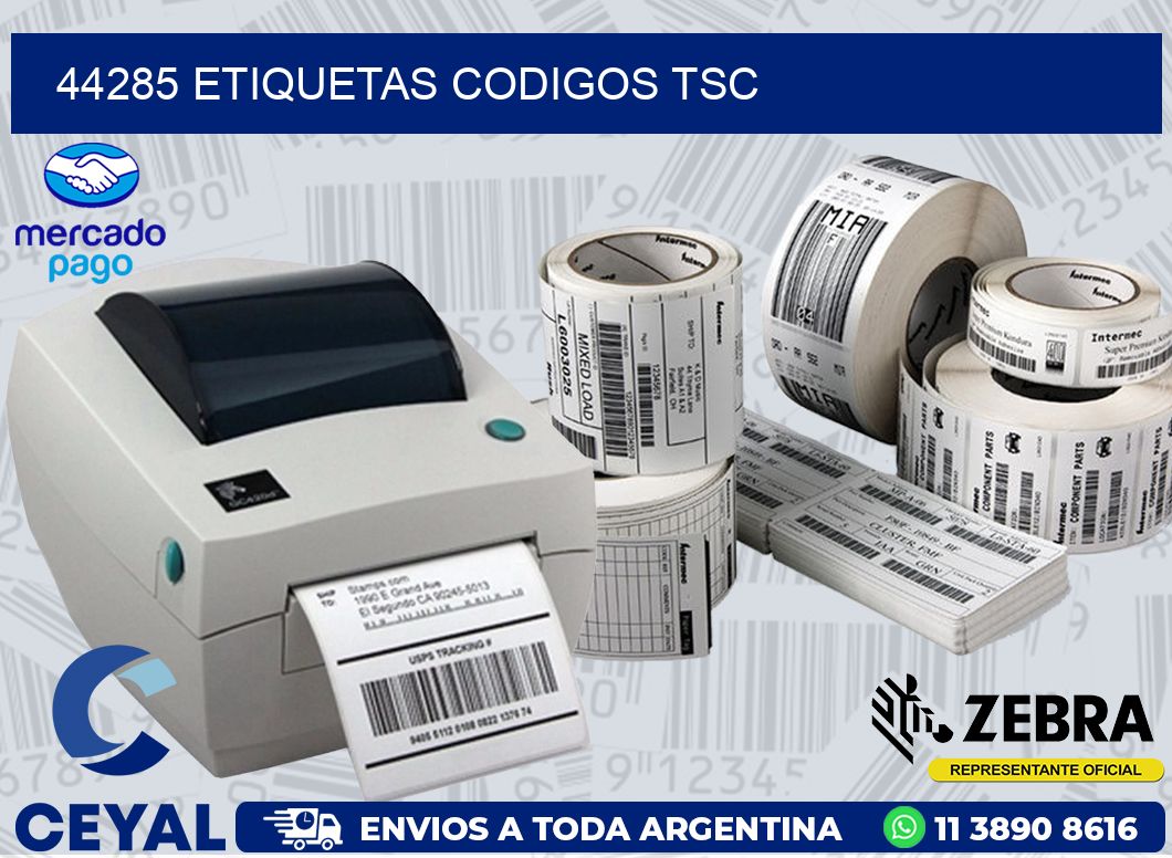 44285 ETIQUETAS CODIGOS TSC