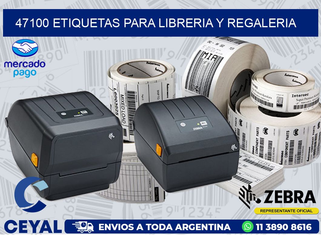 47100 ETIQUETAS PARA LIBRERIA Y REGALERIA