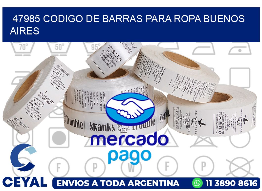 47985 CODIGO DE BARRAS PARA ROPA BUENOS AIRES