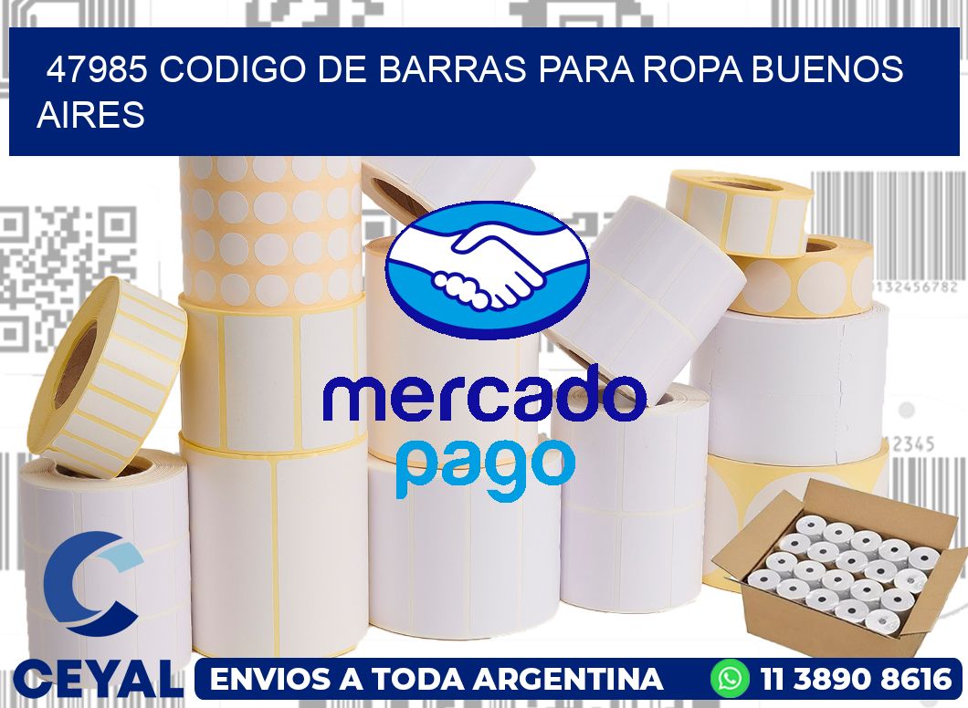 47985 CODIGO DE BARRAS PARA ROPA BUENOS AIRES