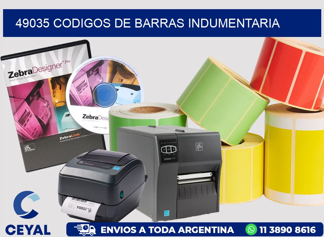 49035 CODIGOS DE BARRAS INDUMENTARIA