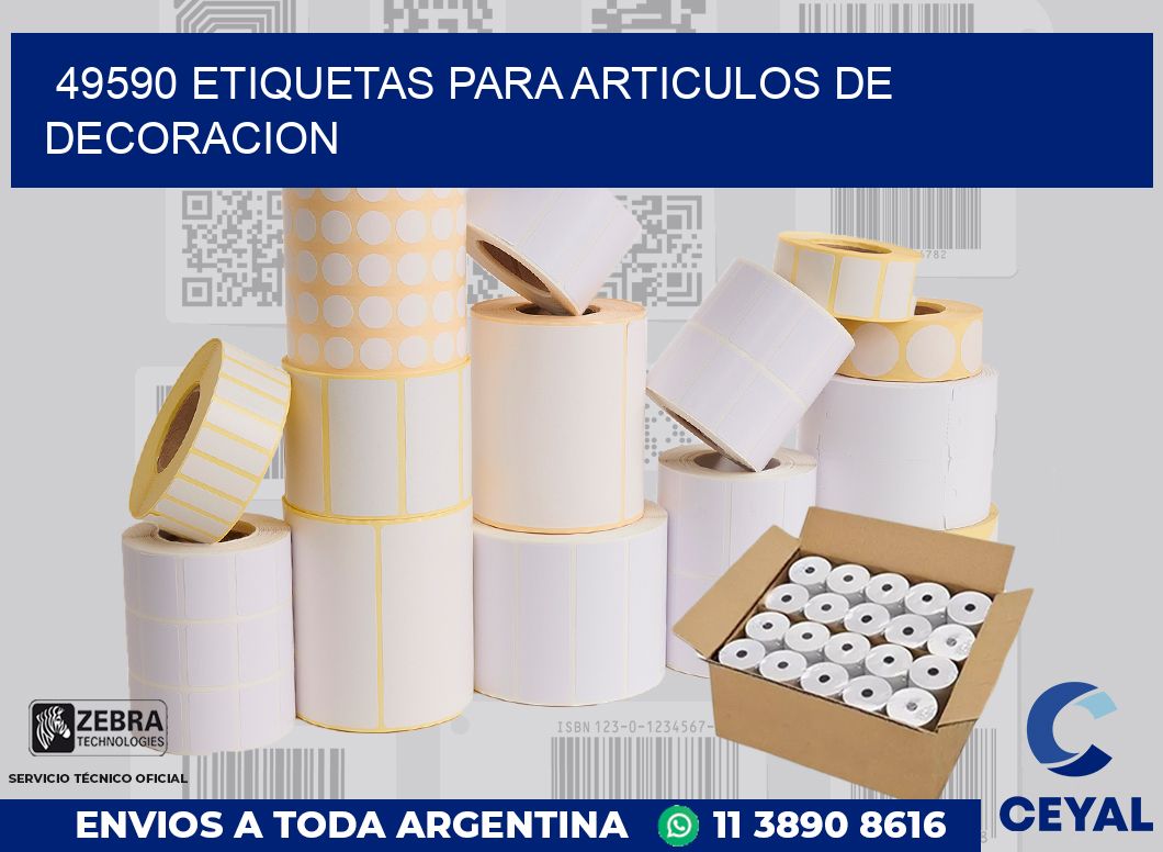 49590 ETIQUETAS PARA ARTICULOS DE DECORACION