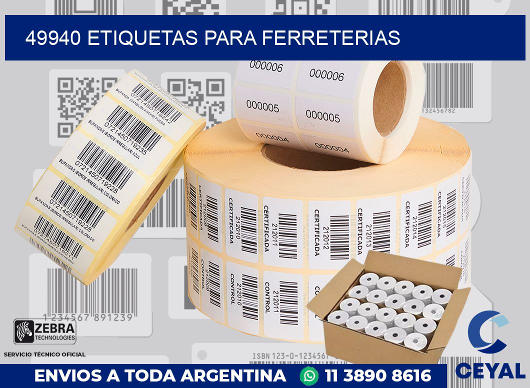 49940 ETIQUETAS PARA FERRETERIAS