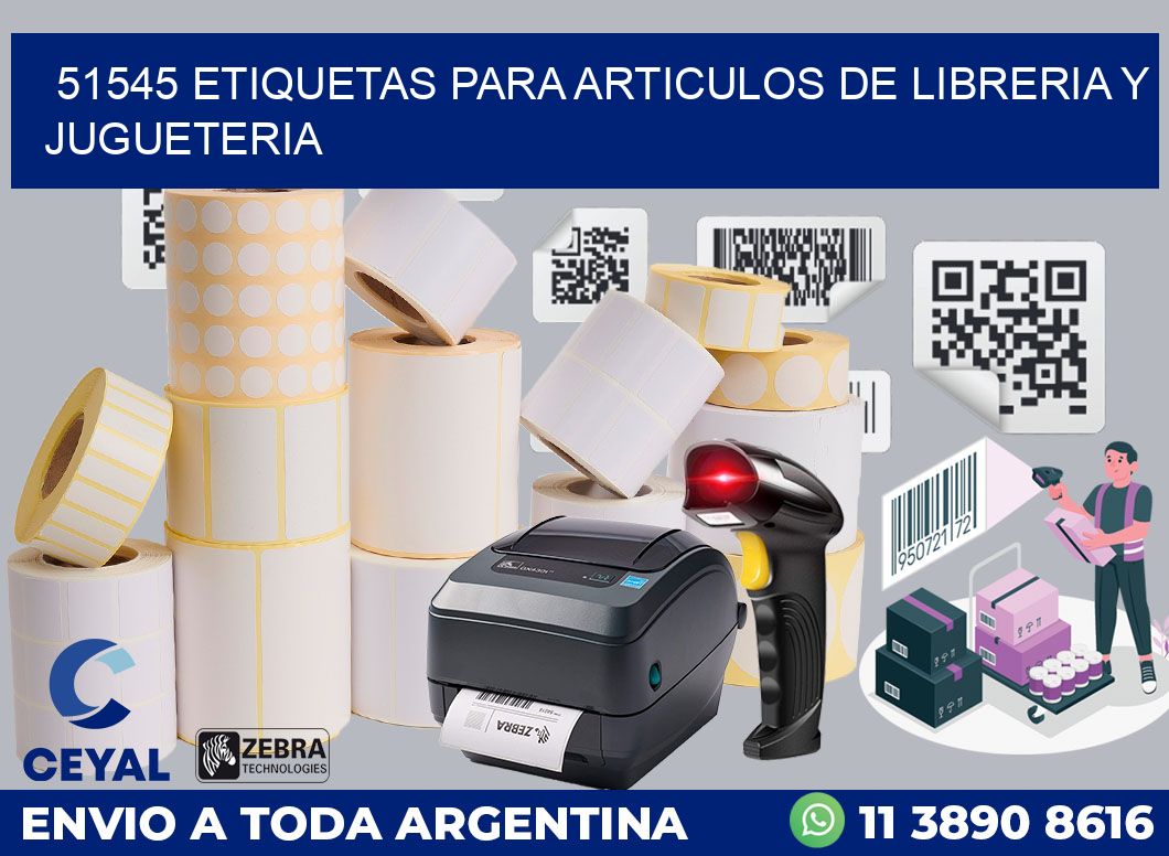 51545 ETIQUETAS PARA ARTICULOS DE LIBRERIA Y JUGUETERIA