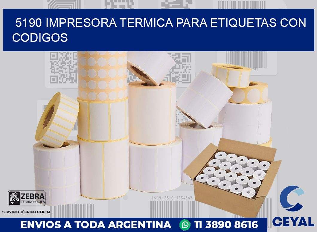 5190 IMPRESORA TERMICA PARA ETIQUETAS CON CODIGOS