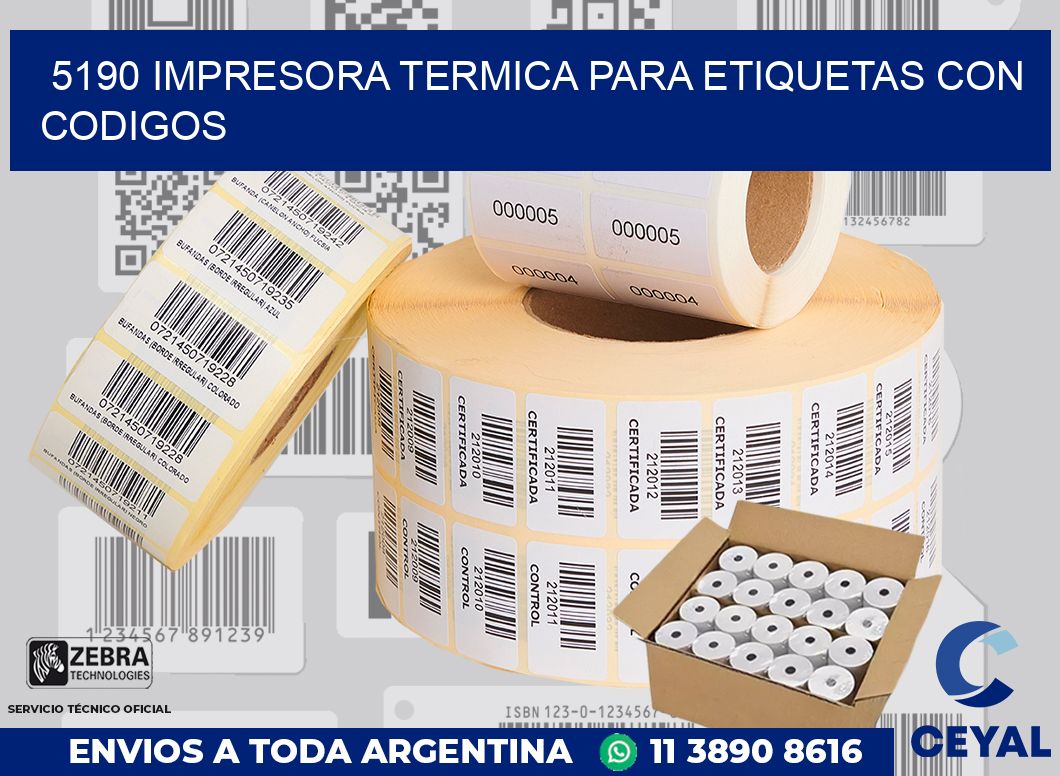 5190 IMPRESORA TERMICA PARA ETIQUETAS CON CODIGOS