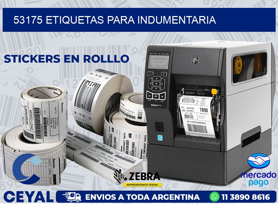 53175 ETIQUETAS PARA INDUMENTARIA