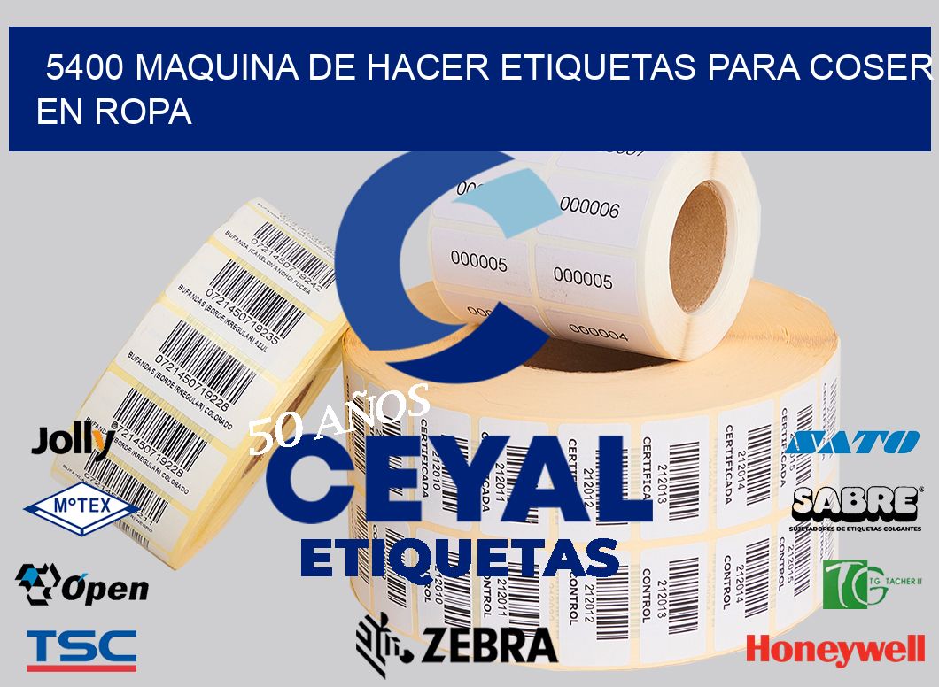 5400 MAQUINA DE HACER ETIQUETAS PARA COSER EN ROPA
