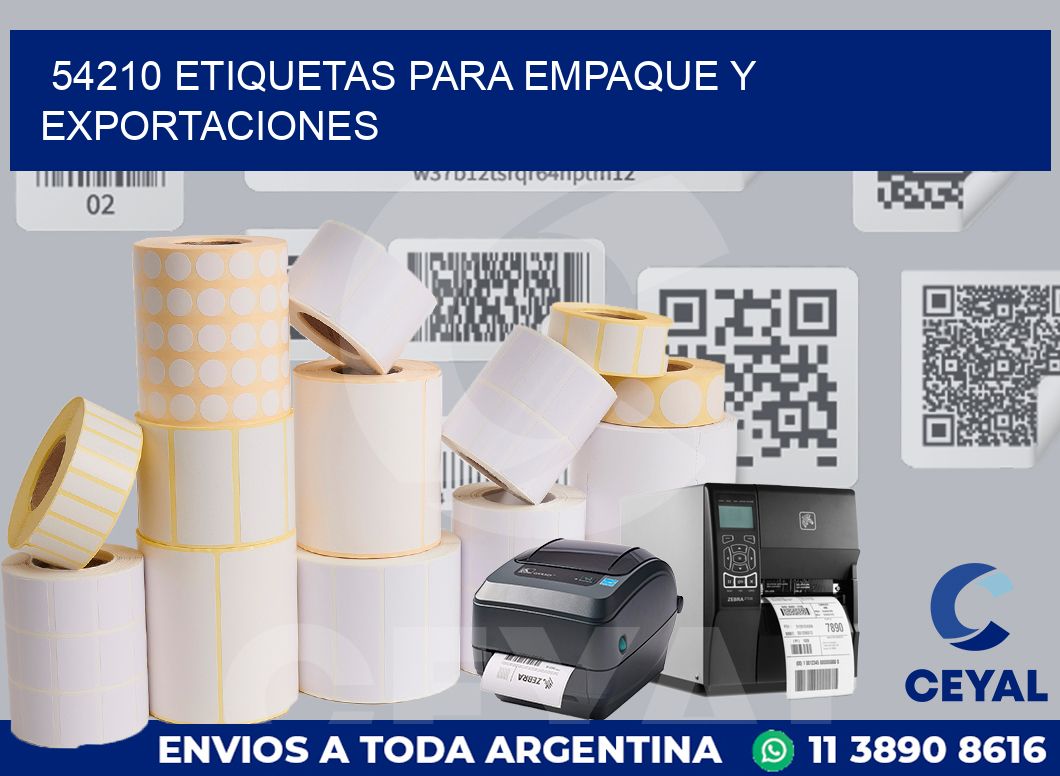 54210 ETIQUETAS PARA EMPAQUE Y EXPORTACIONES