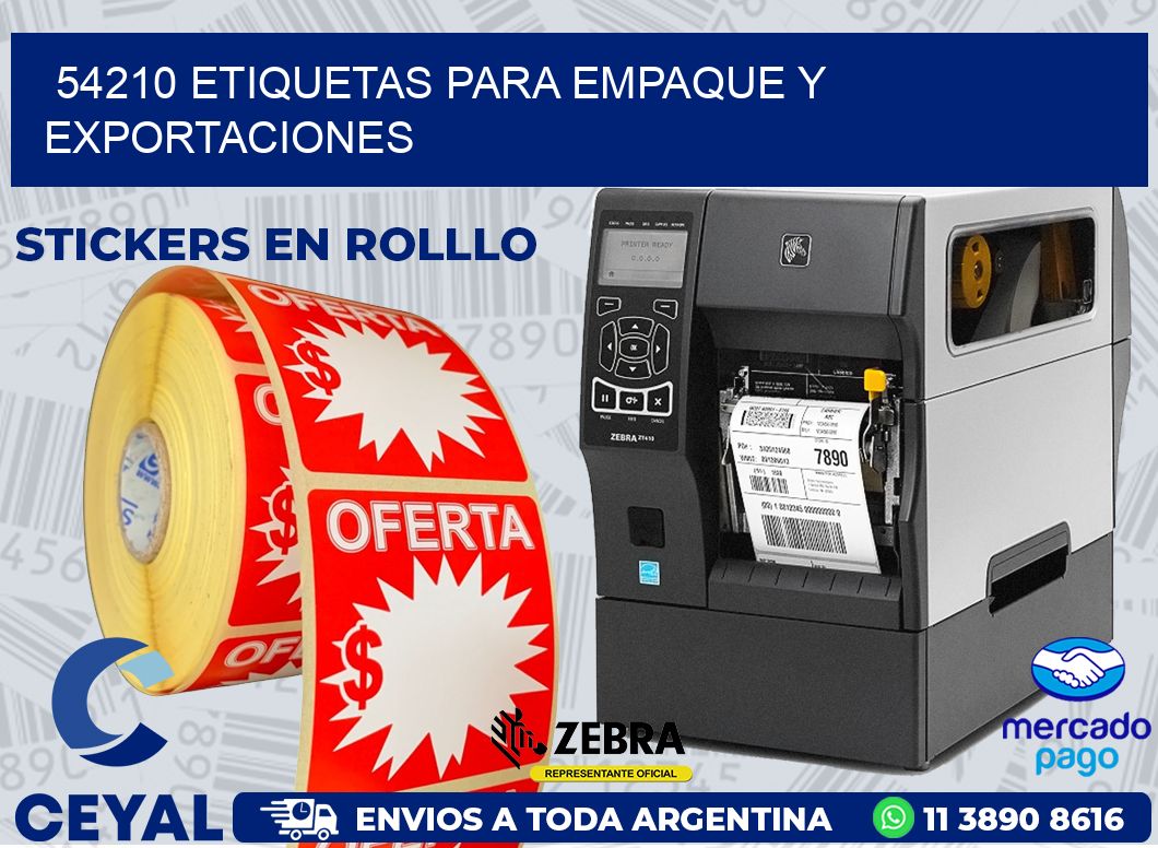 54210 ETIQUETAS PARA EMPAQUE Y EXPORTACIONES
