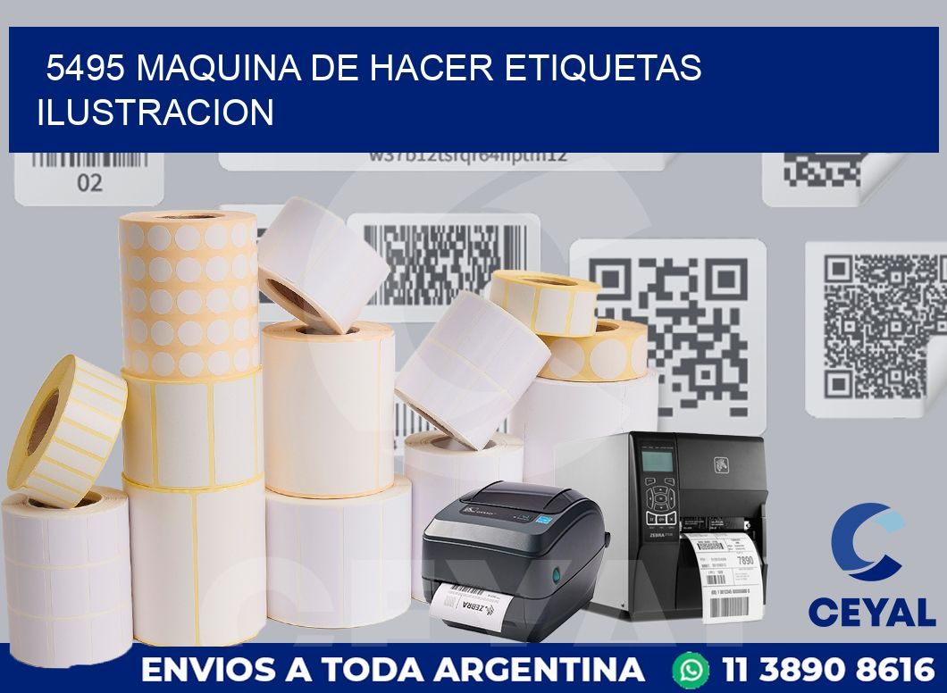 5495 MAQUINA DE HACER ETIQUETAS ILUSTRACION