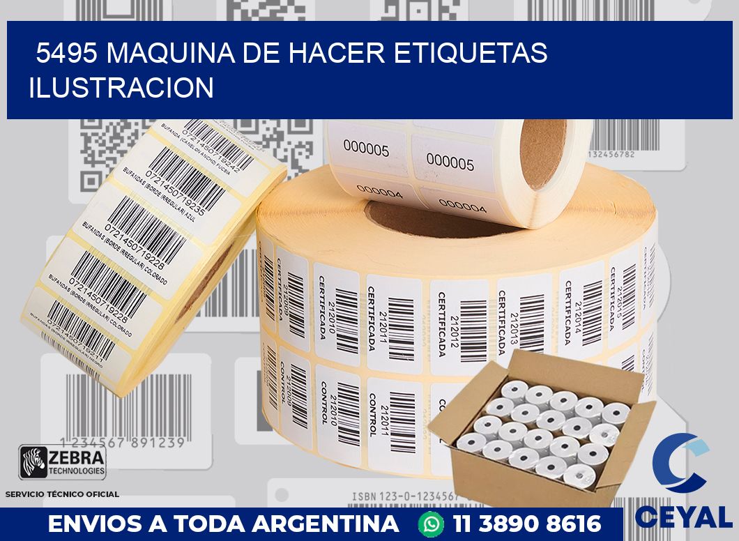 5495 MAQUINA DE HACER ETIQUETAS ILUSTRACION