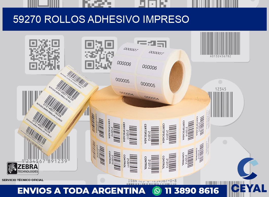 59270 ROLLOS ADHESIVO IMPRESO