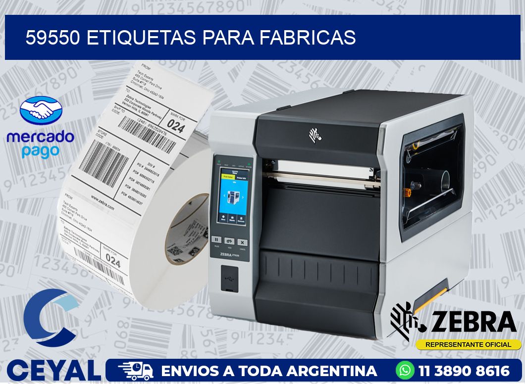 59550 ETIQUETAS PARA FABRICAS
