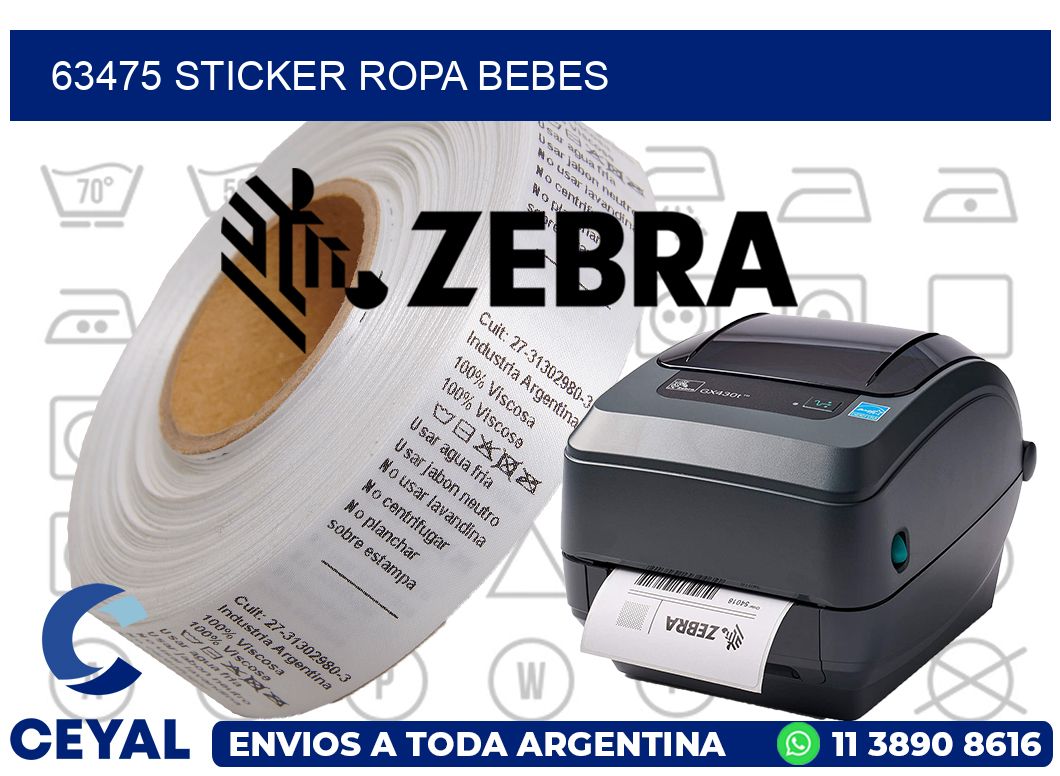63475 STICKER ROPA BEBES
