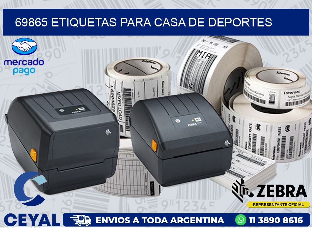 69865 ETIQUETAS PARA CASA DE DEPORTES