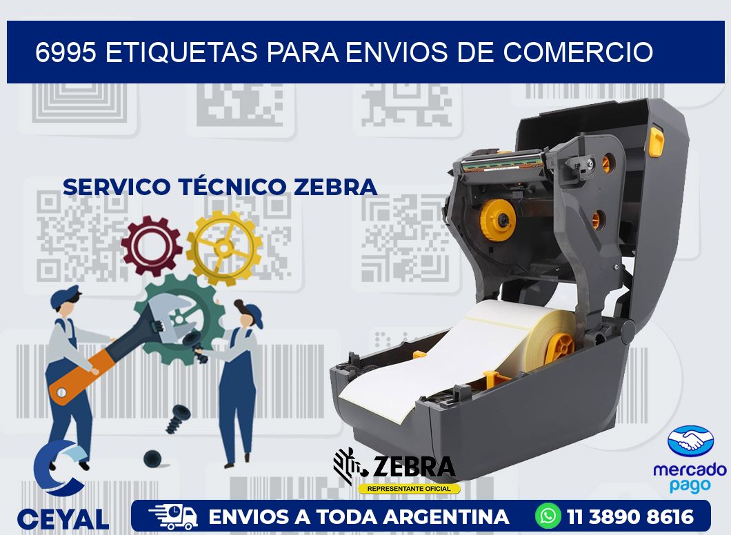 6995 ETIQUETAS PARA ENVIOS DE COMERCIO